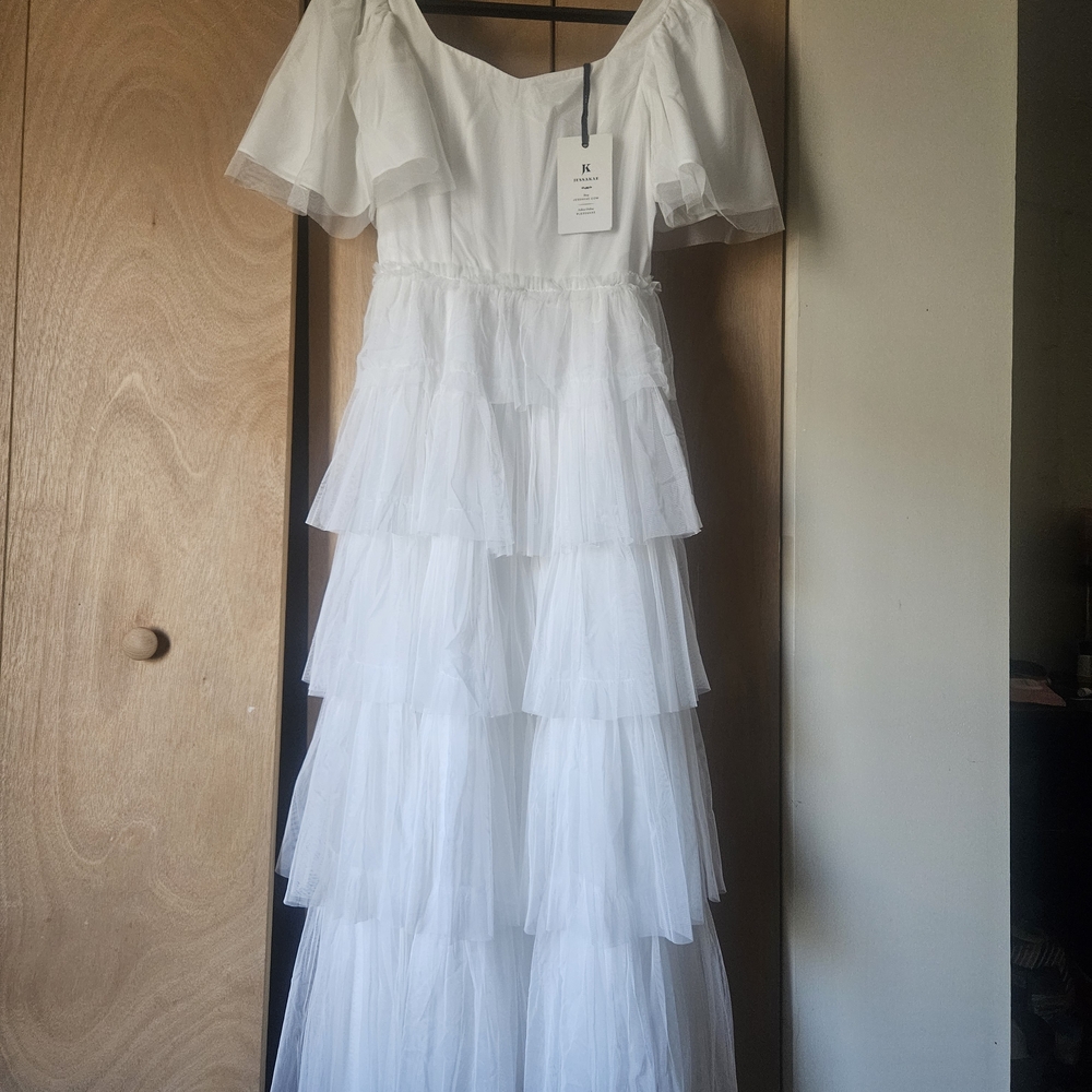 JessaKae White Layered Maxi Dress